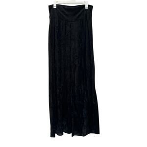 Vintage Y2K Silver Wear Burnout Velvet Wide Leg Cropped Pants Size S